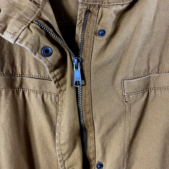 Women Field Jacket Size Medium Brown Barn Chore Utility Coat Pockets Lightweight - Picture 15 of 15